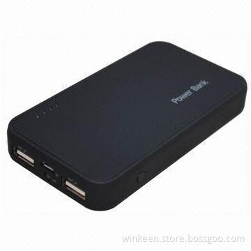 5000mAh Dual USB Output Backup Power Station for Portable Digital Devices, with LED Light